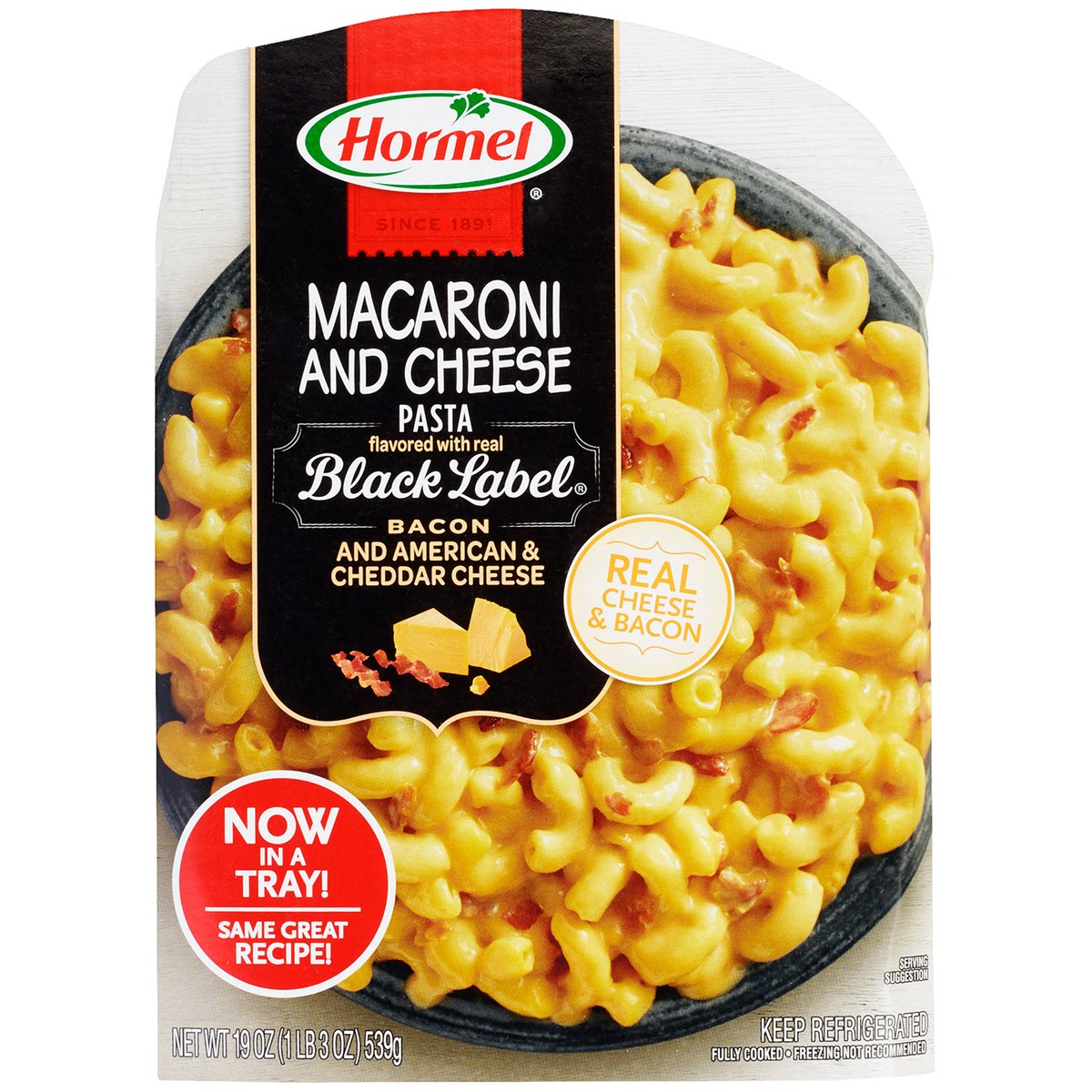 slide 7 of 10, Hormel Black Label Macaroni and Cheese Pasta 19 oz. Tray, 19 oz