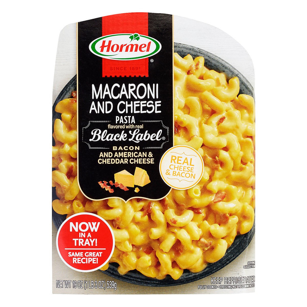 slide 10 of 10, Hormel Black Label Macaroni and Cheese Pasta 19 oz. Tray, 19 oz