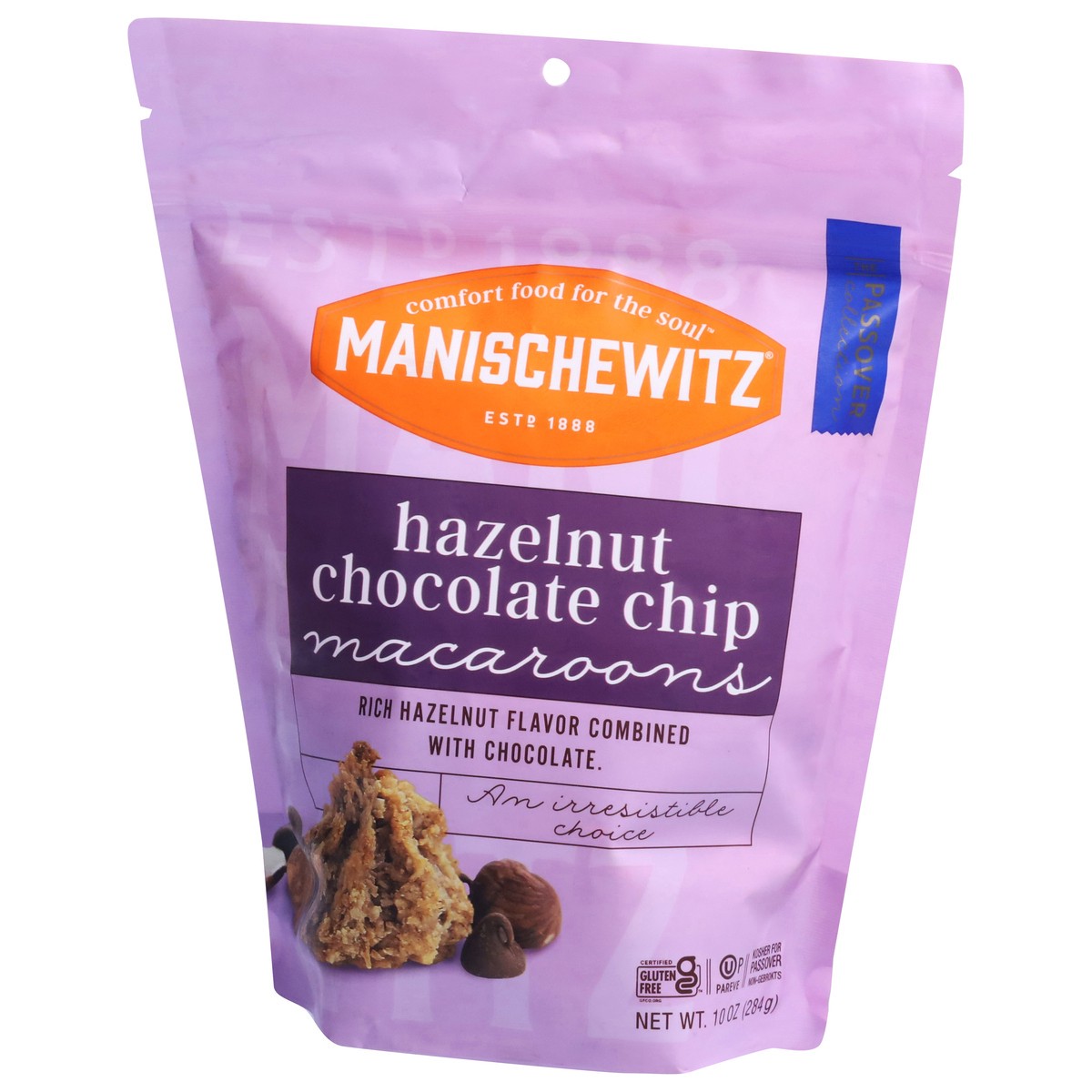 slide 3 of 9, Manischewitz Hazelnut Choc Cookie Macaroon, 10 oz