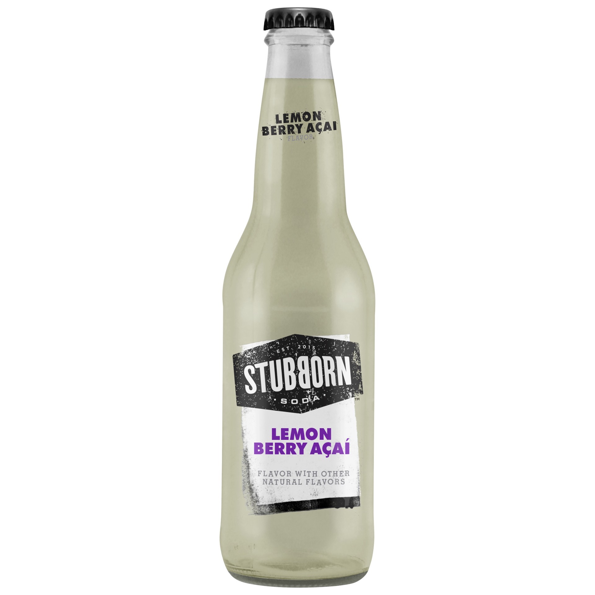 slide 1 of 1, Stubborn Lemon Berry Acai Soda 12 Fluid Ounce Glass Bottle - 12 oz, 12 oz