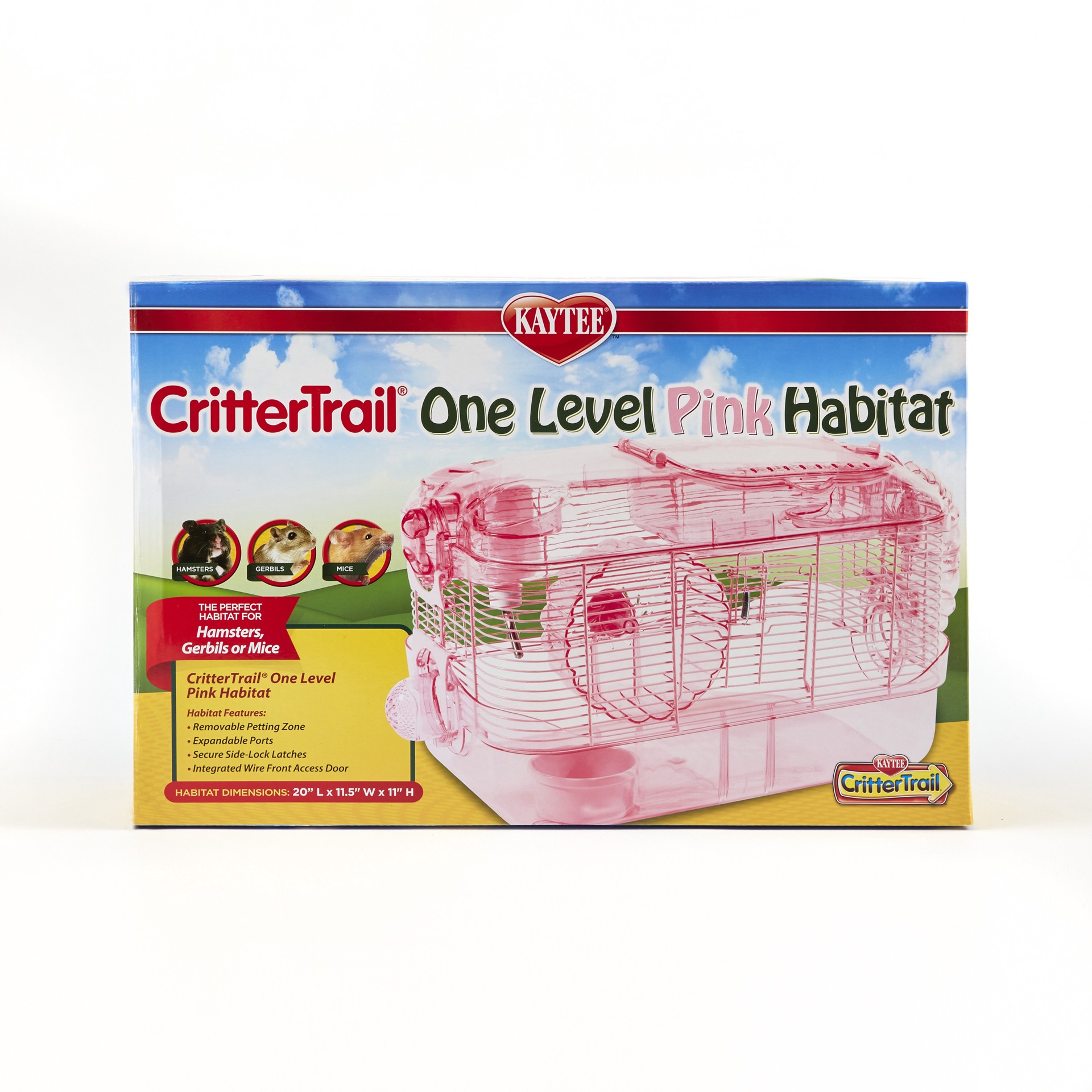 slide 3 of 10, Kaytee Hard Goods Kaytee CritterTrail 1-Level Pink Habitat, 1 ct
