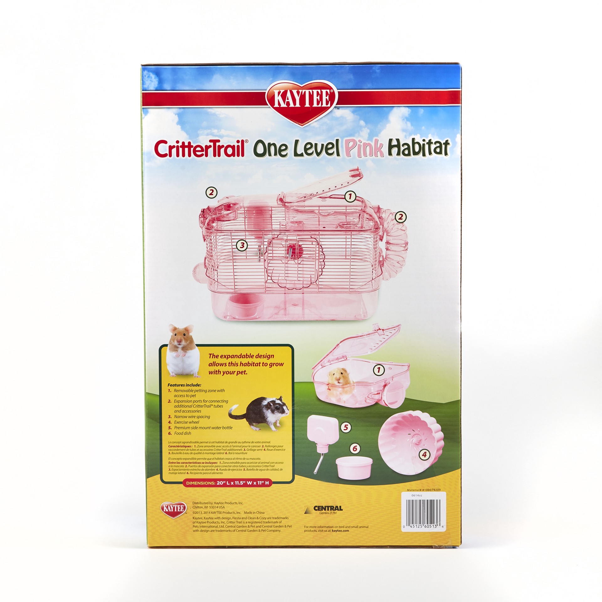 slide 9 of 10, Kaytee Hard Goods Kaytee CritterTrail 1-Level Pink Habitat, 1 ct