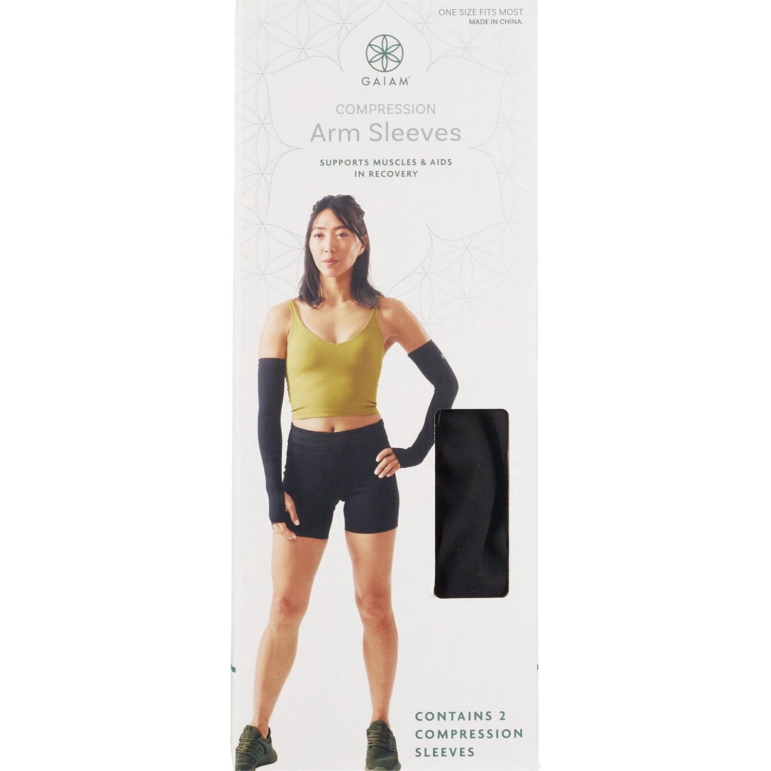 slide 1 of 1, Gaiam Compression Arm Sleeves, 1 ct
