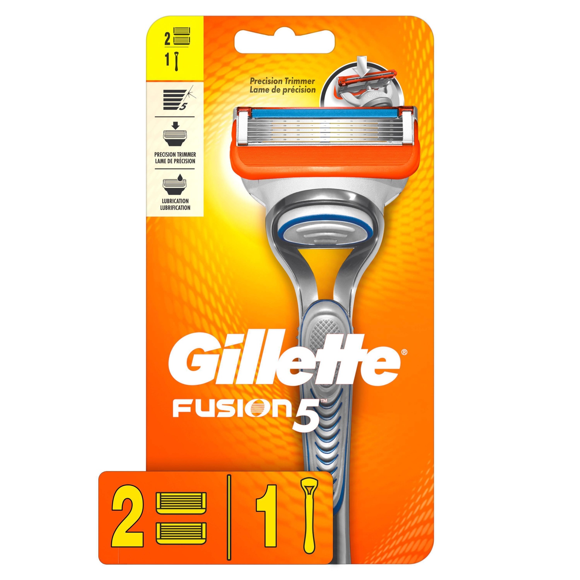 slide 1 of 9, Gillette Fusion5 Razor, 2 ct
