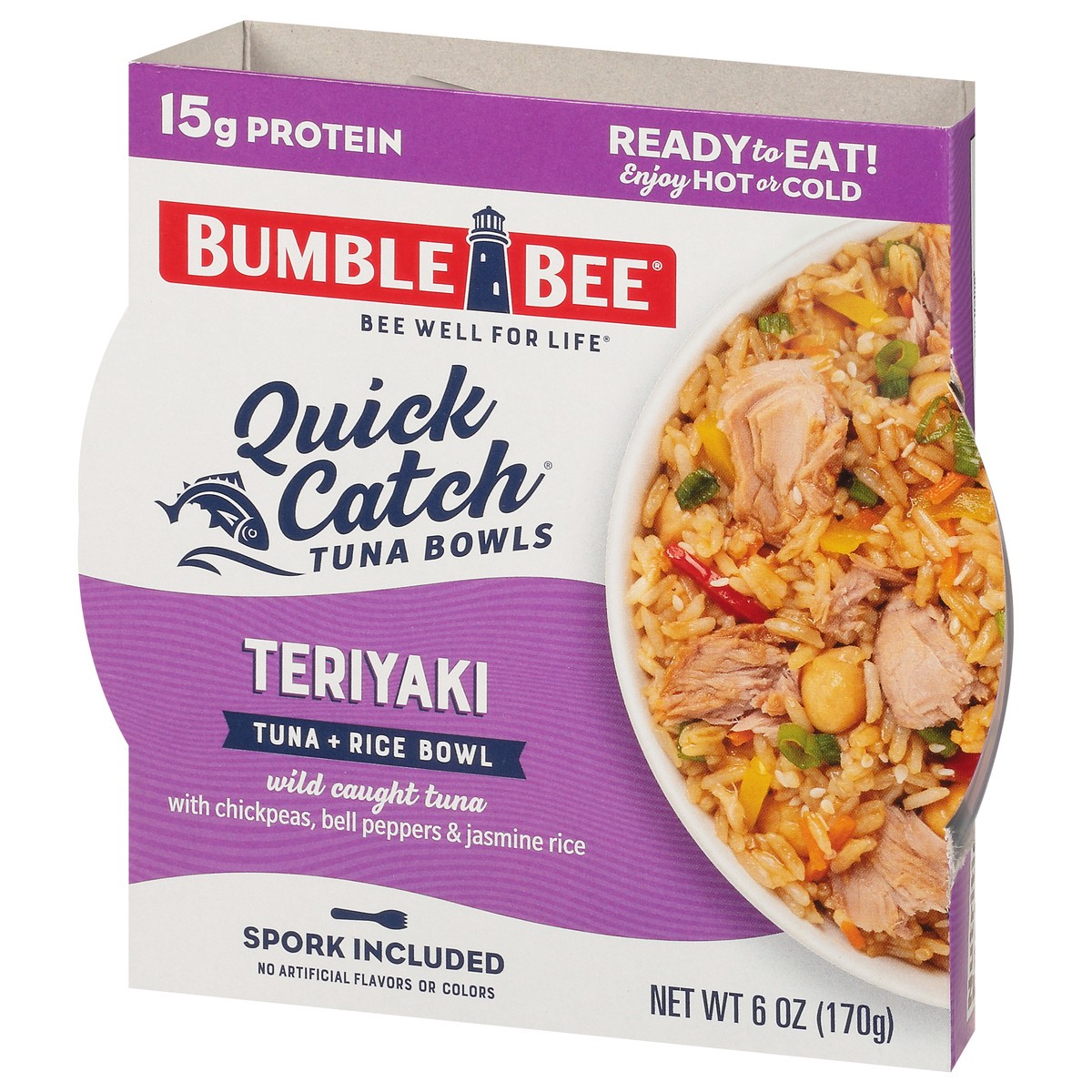 slide 3 of 9, Bumble Bee Quick Catch Teriyaki Tuna + Rice Bowl, 6 oz