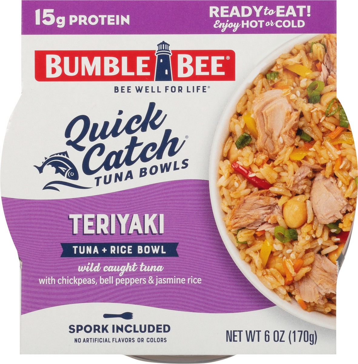 slide 6 of 9, Bumble Bee Quick Catch Teriyaki Tuna + Rice Bowl, 6 oz