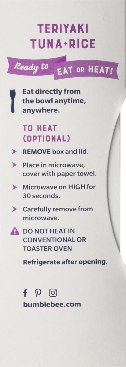 slide 7 of 9, Bumble Bee Quick Catch Teriyaki Tuna + Rice Bowl, 6 oz