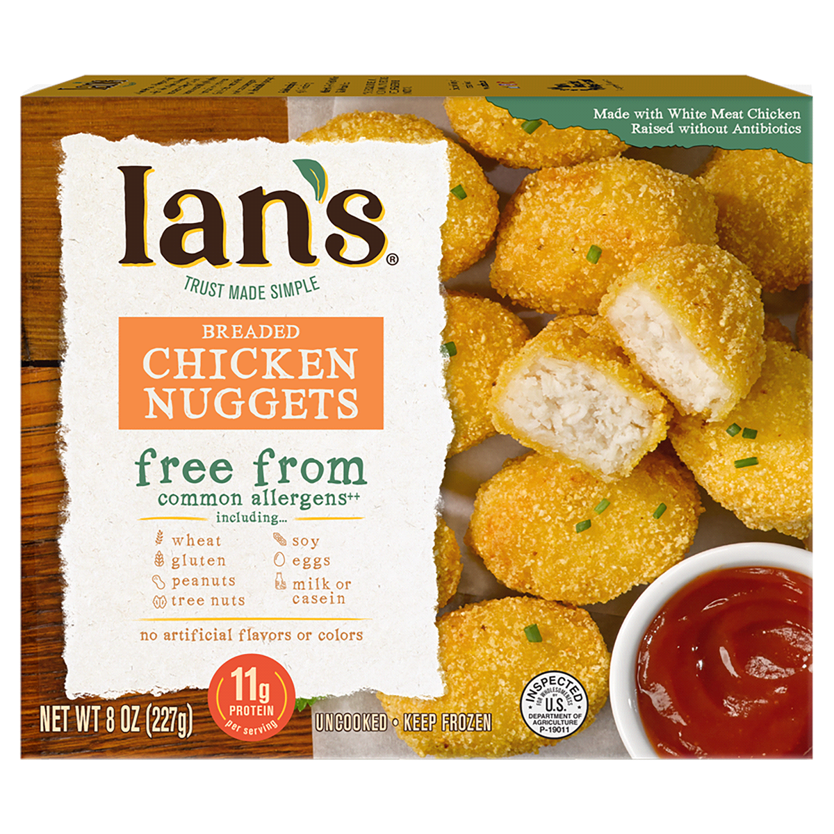 slide 1 of 1, Ian's Chicken Nuggets Wheat Free & Gluten Free Recipe, 8 oz