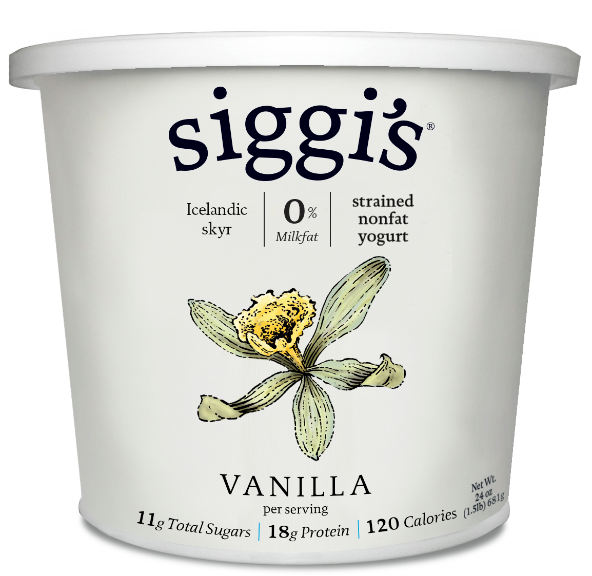 slide 1 of 3, Siggi's Icelandic Skyr Nonfat Yogurt, Vanilla, 144 oz