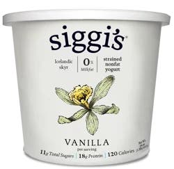 Siggi's siggi’s Icelandic Skyr Nonfat Yogurt, Vanilla