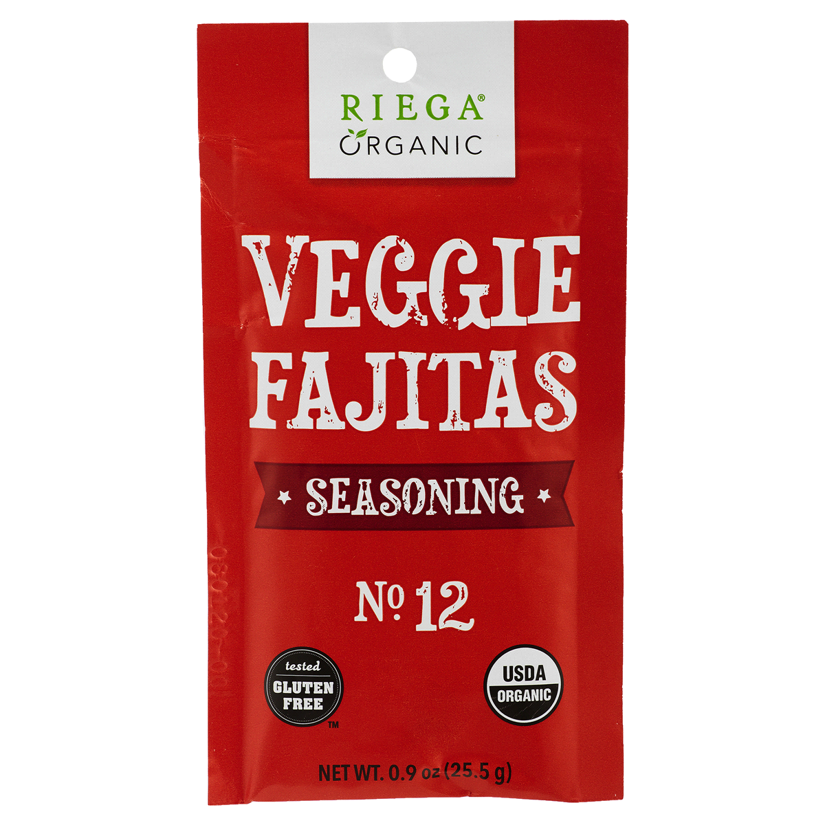 slide 1 of 1, Riega Foods Seasoning, Gluten Free, Organic, Veggie Fajitas, No.12, 0.9 oz