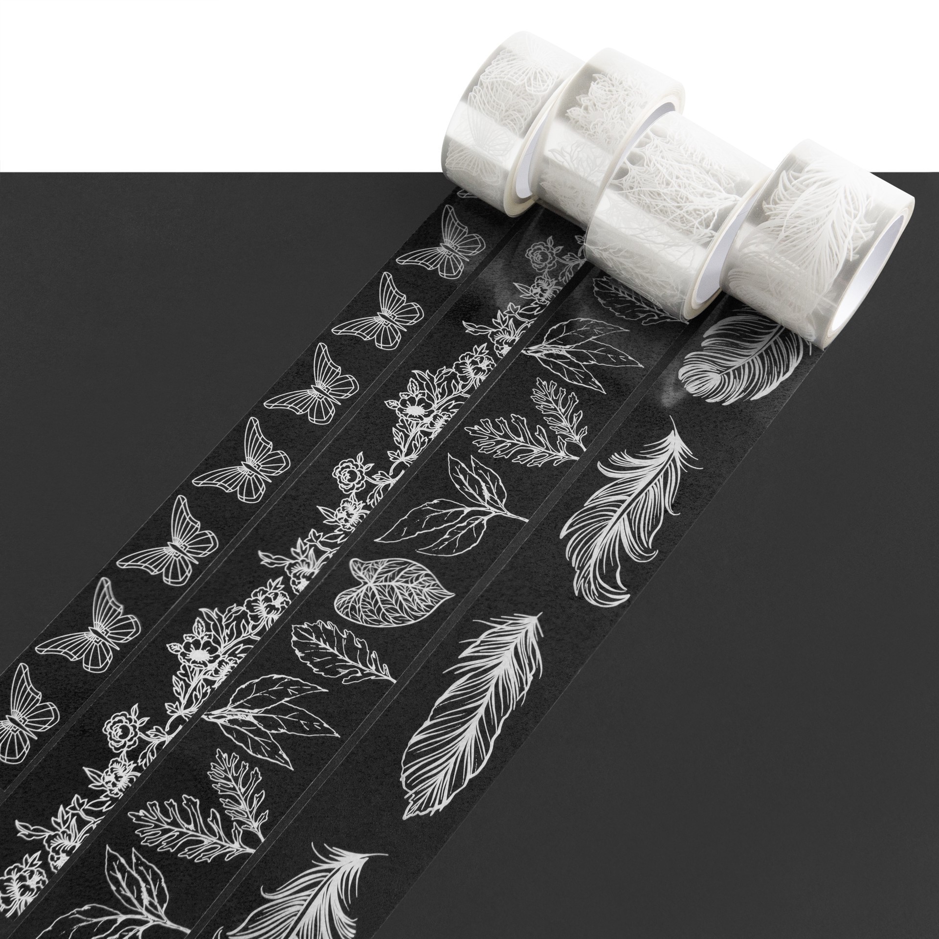 slide 2 of 3, Transparent Nature Print Crafting Tape Set By Recollections, 4 ct