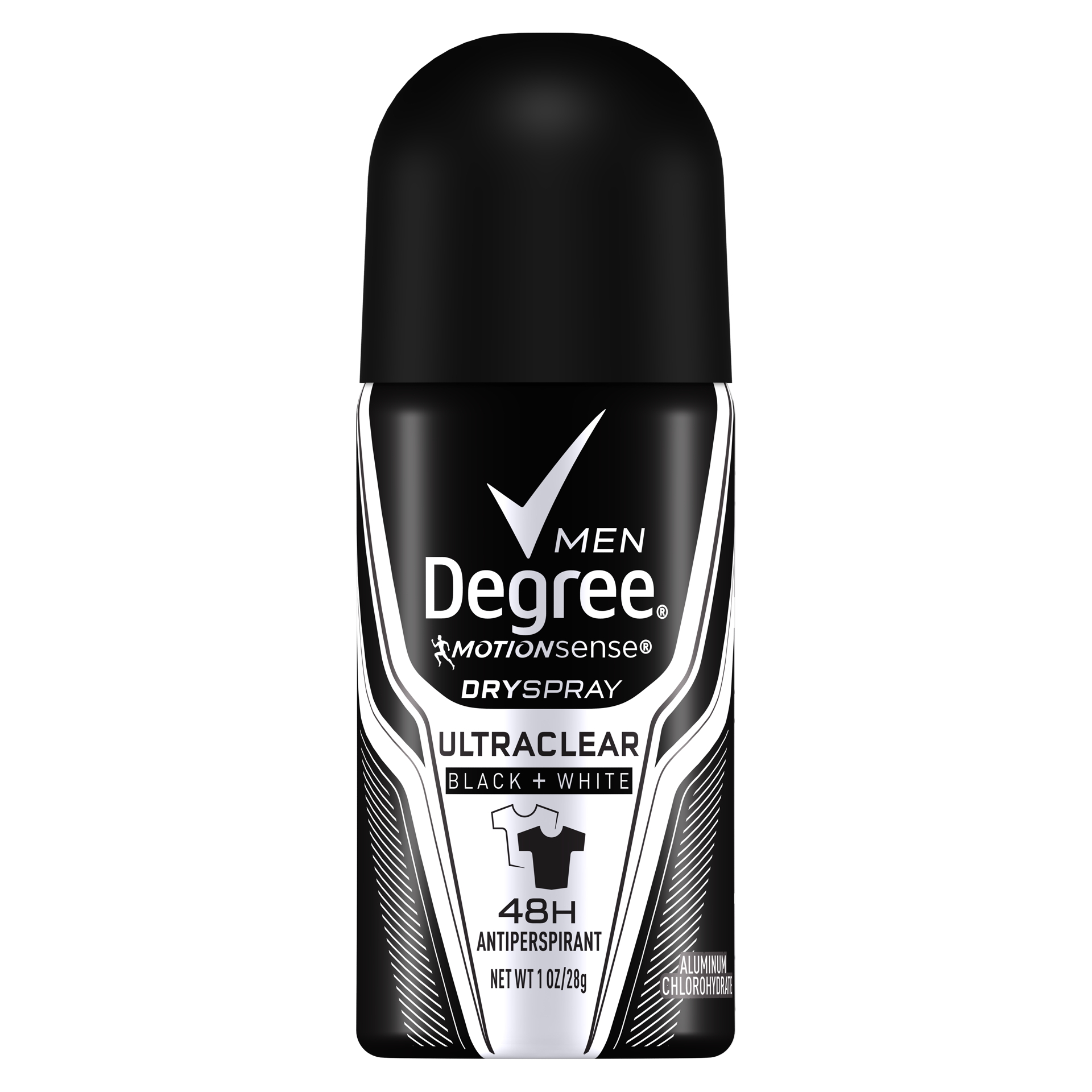 slide 3 of 4, Degree UltraClear Antiperspirant Deodorant Dry Spray Black+White On-the-Go, 1oz, 1 oz