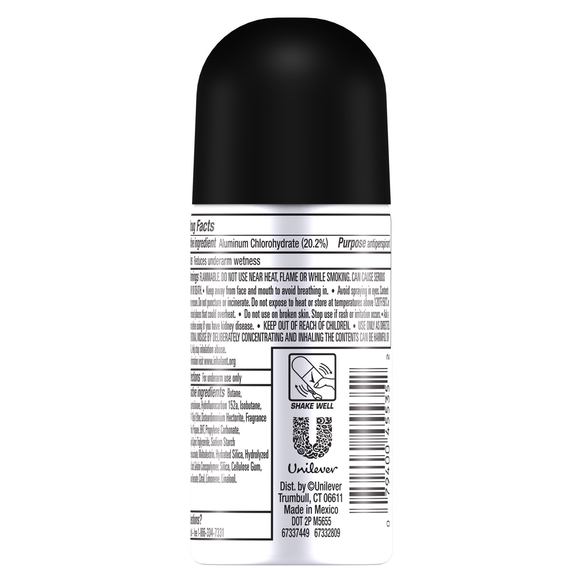 slide 2 of 4, Degree UltraClear Antiperspirant Deodorant Dry Spray Black+White On-the-Go, 1oz, 1 oz