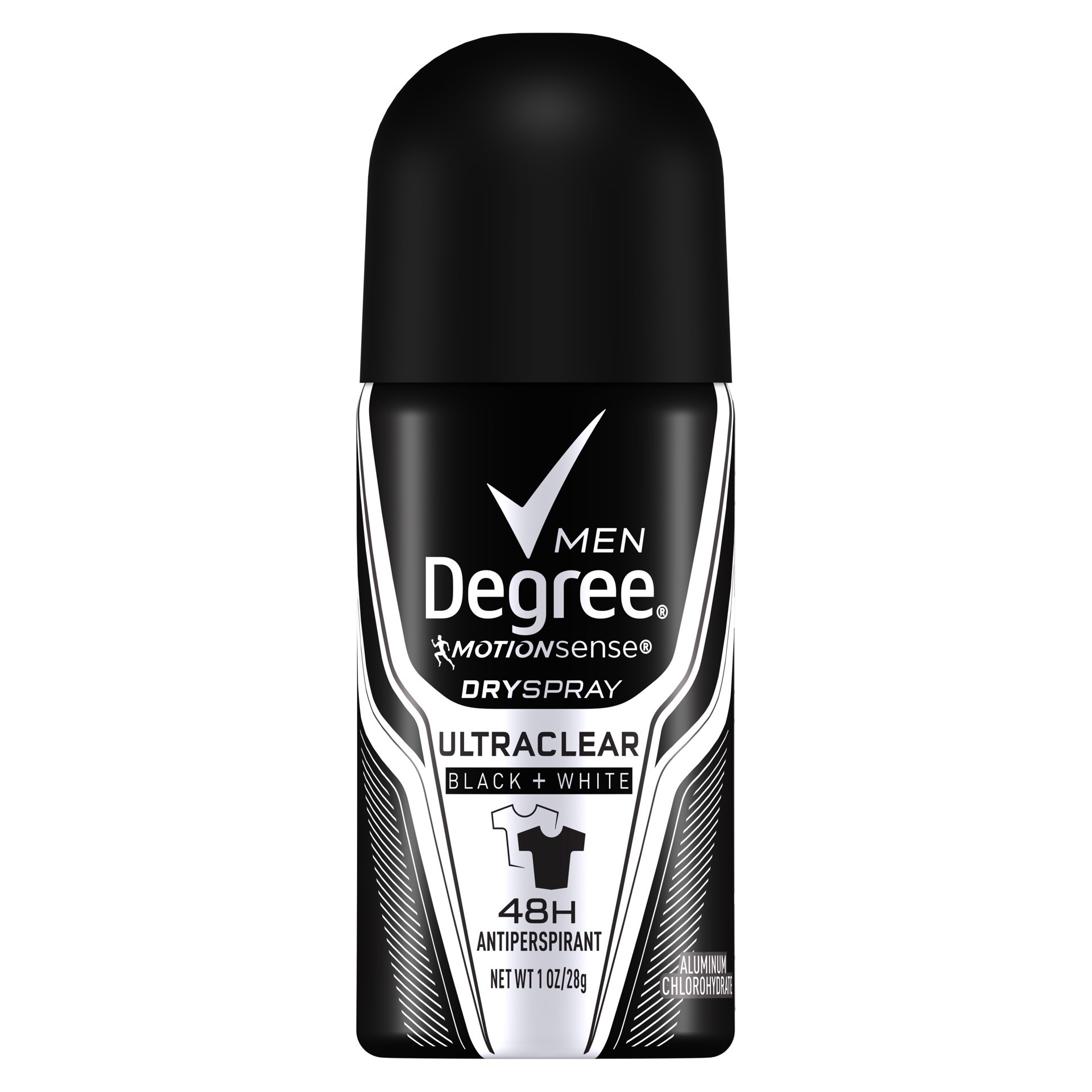 slide 1 of 4, Degree UltraClear Antiperspirant Deodorant Dry Spray Black+White On-the-Go, 1oz, 1 oz