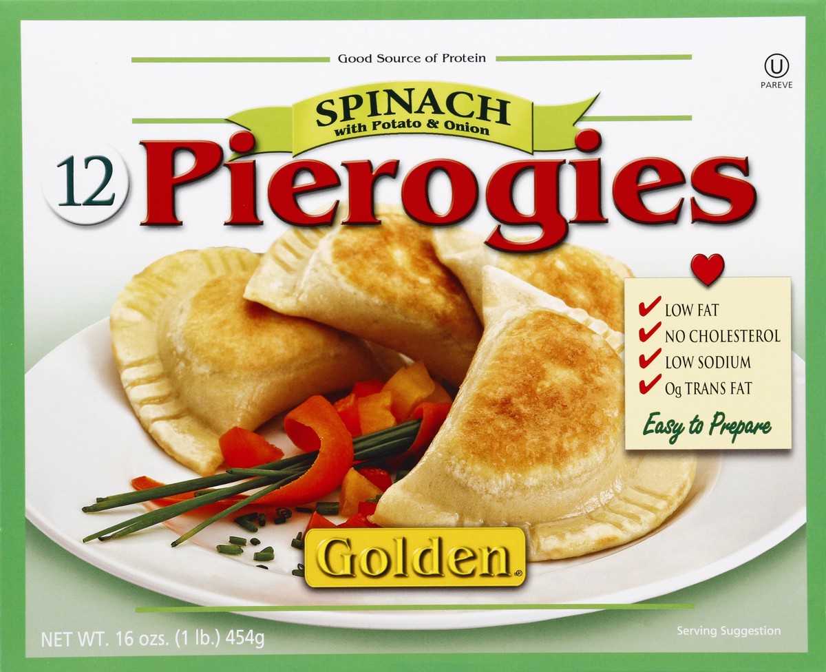 slide 4 of 4, Golden Spinach Pierogies, 12 ct