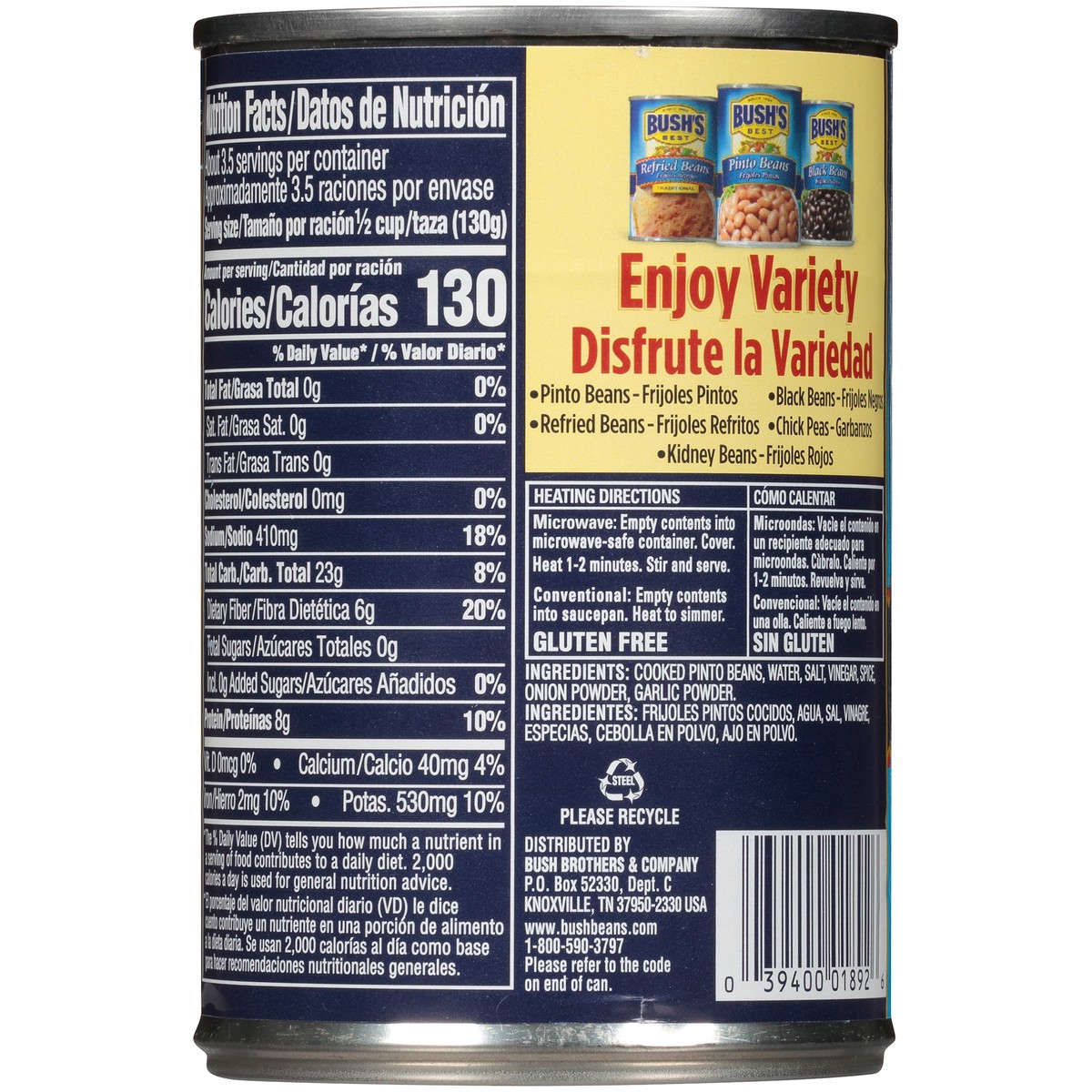 slide 6 of 12, Bush's Best Bush's Fat Free Refried Beans 16 oz, 16 oz