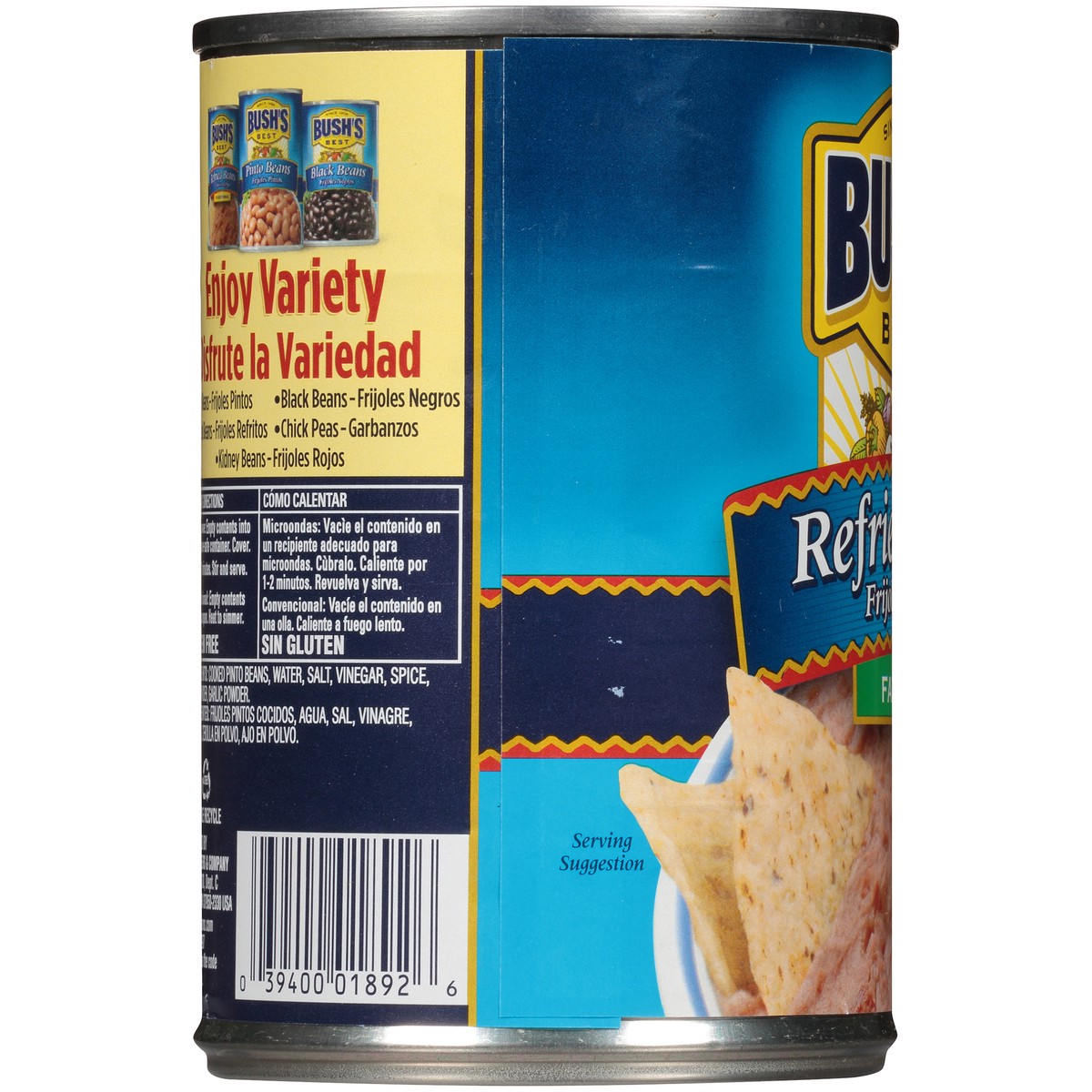 slide 10 of 12, Bush's Best Bush's Fat Free Refried Beans 16 oz, 16 oz