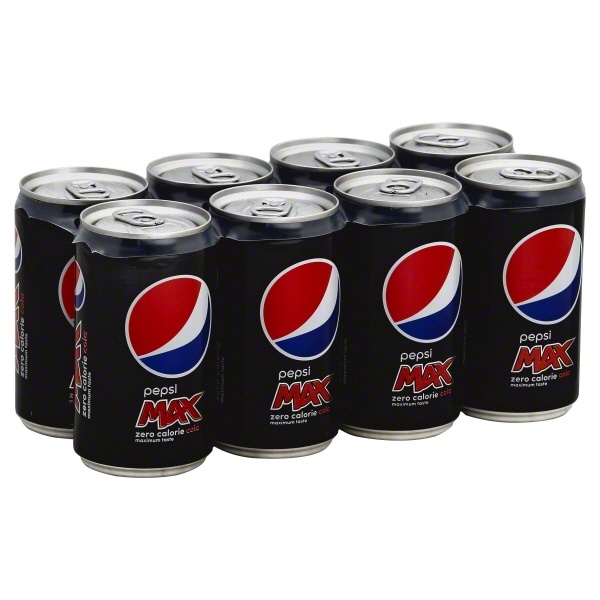 slide 1 of 1, Pepsi Cola, Zero Calorie, 8 ct; 7.5 fl oz