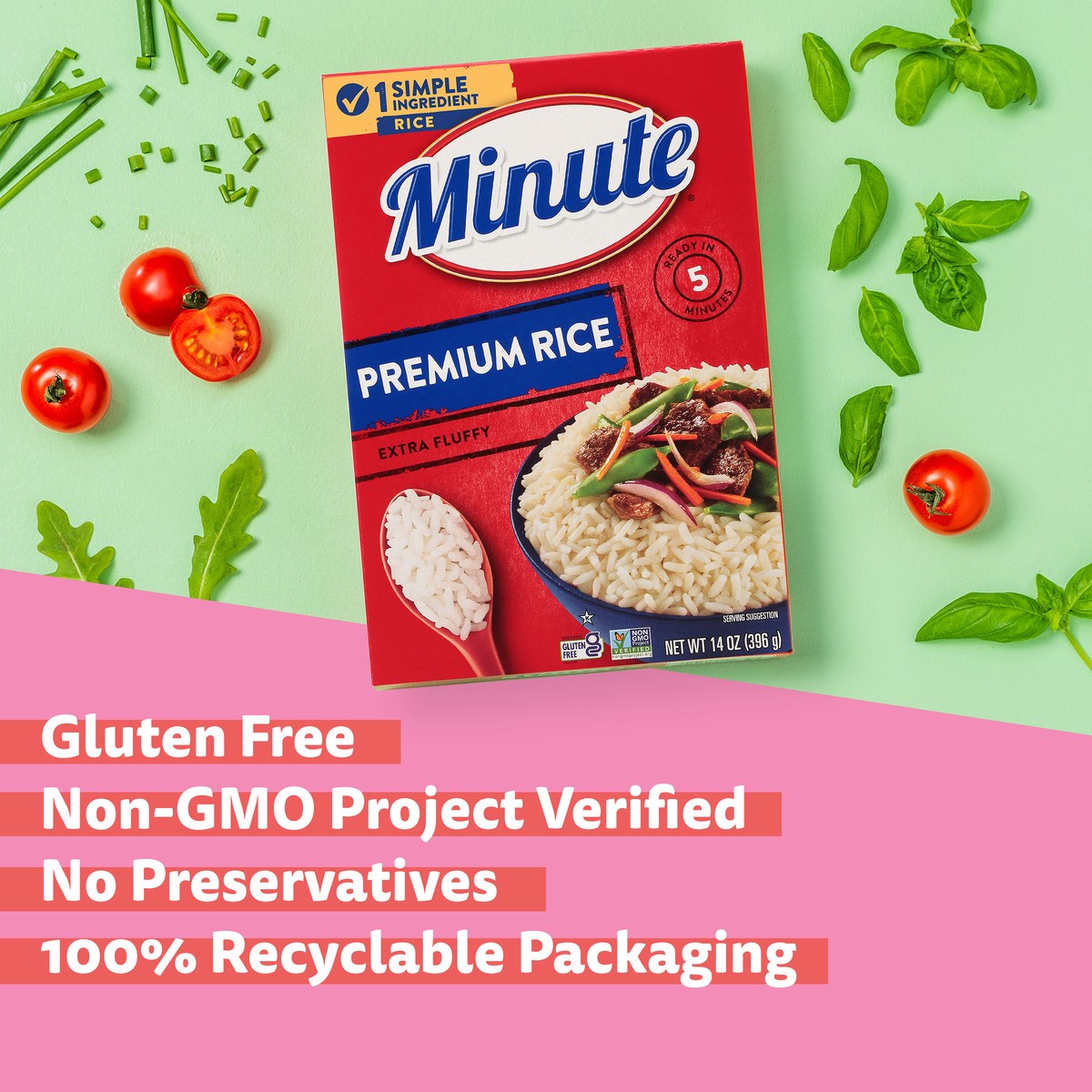 slide 1 of 6, Minute Rice, Premium, Extra Fluffy, 14 oz