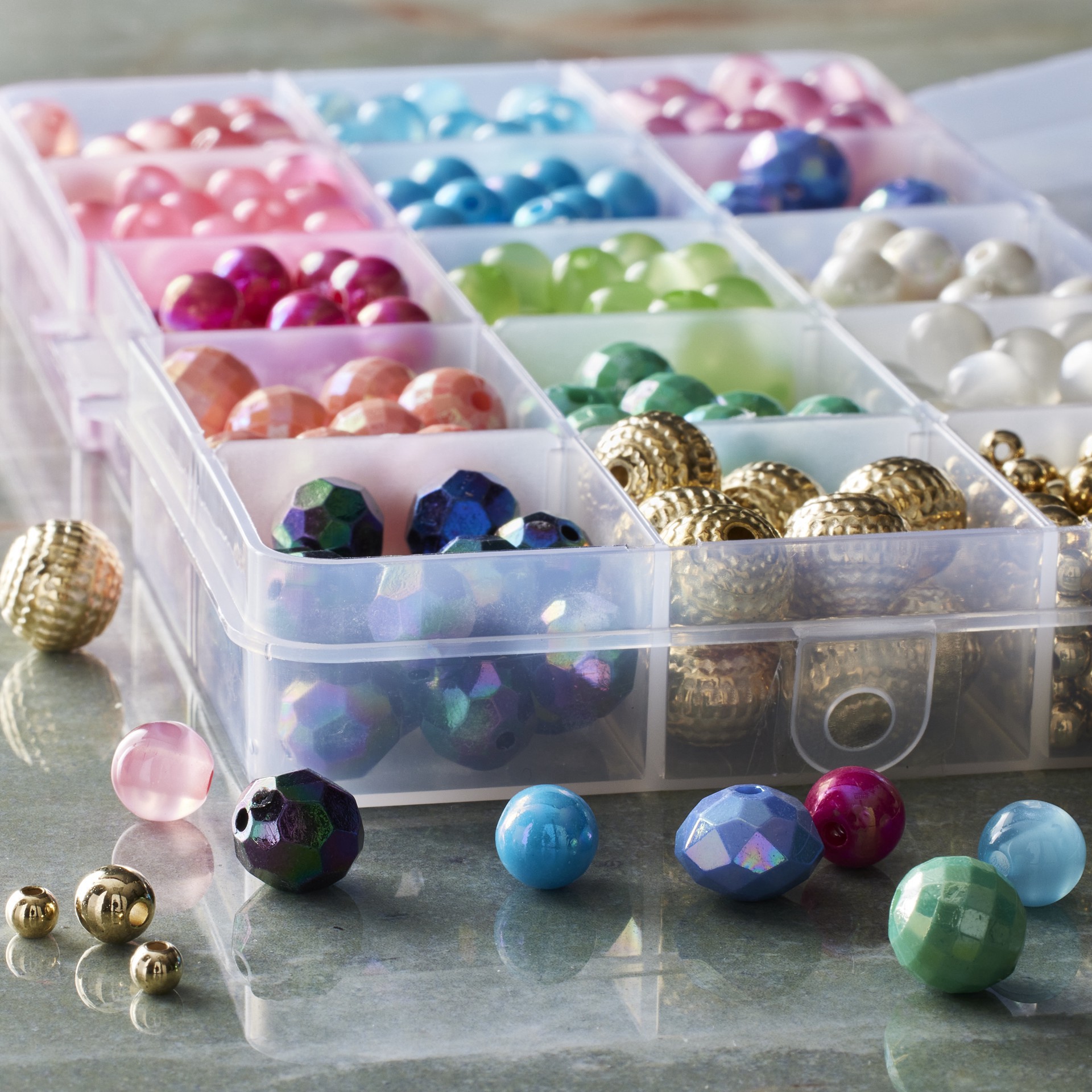 slide 4 of 4, Mixed Party Craft Beads By Bead Landing, 4mm, 6mm, 8mm, 12mm