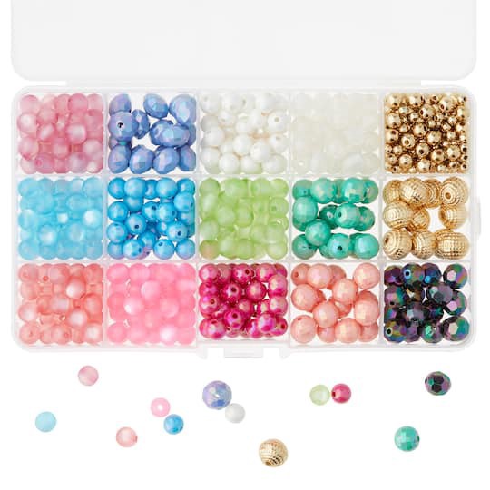 slide 1 of 4, Mixed Party Craft Beads By Bead Landing, 4mm, 6mm, 8mm, 12mm