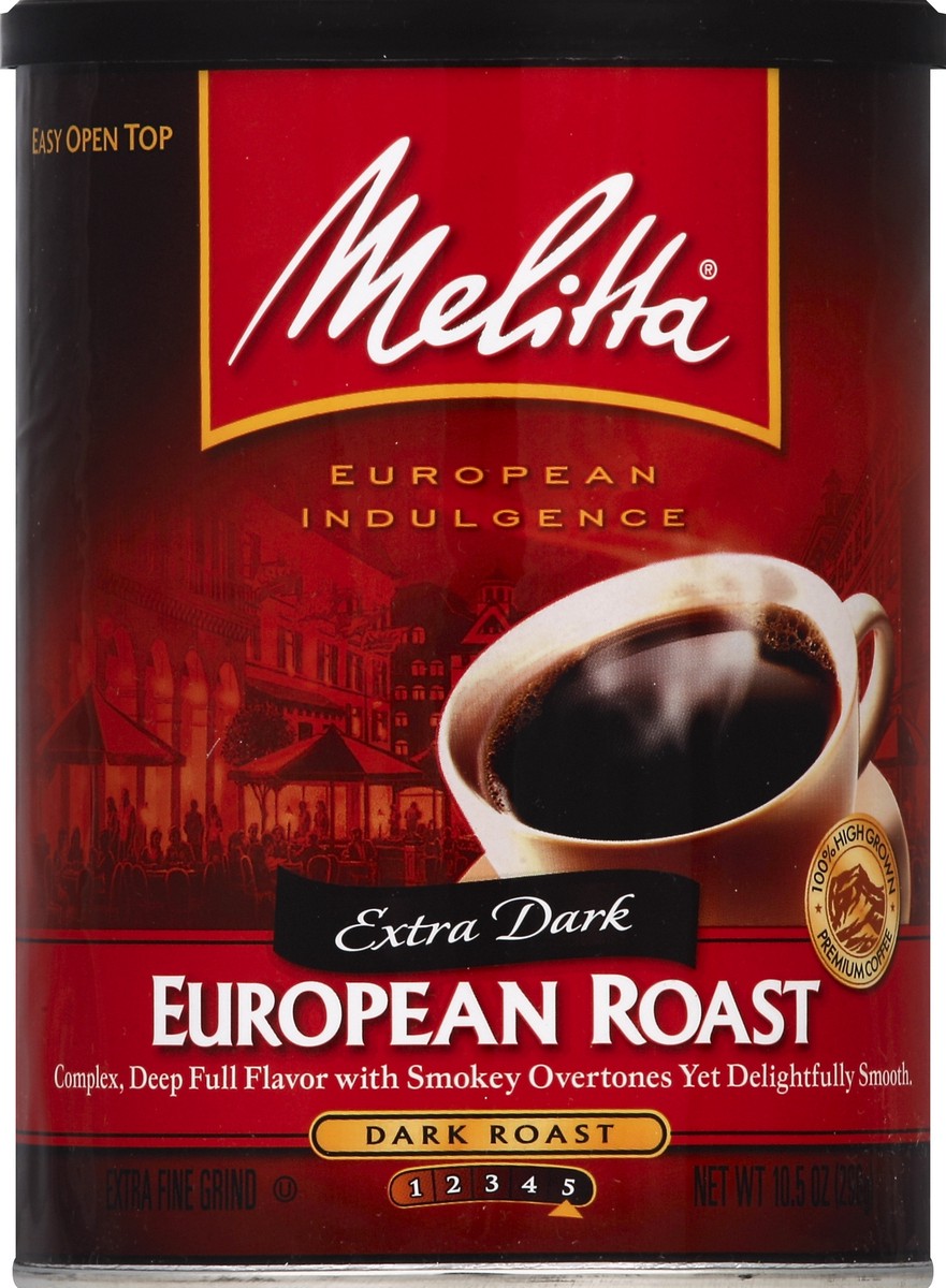 slide 2 of 3, Melitta European Dark Roast Coffee, 10 oz