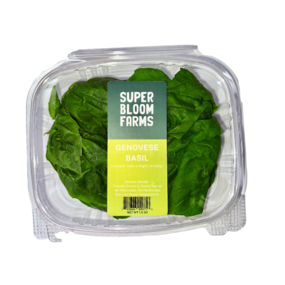 slide 1 of 5, Superbloom Farms Genovese Basil - 1.5 oz, 1.5 oz