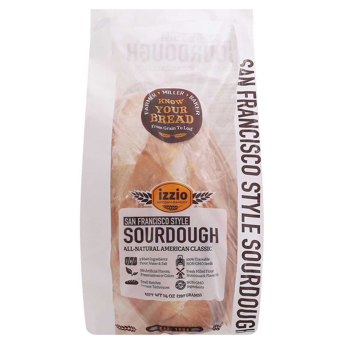 Izzio Artisan Bakery San Francisco Style Sourdough Bread 14 Oz 14 Oz ...