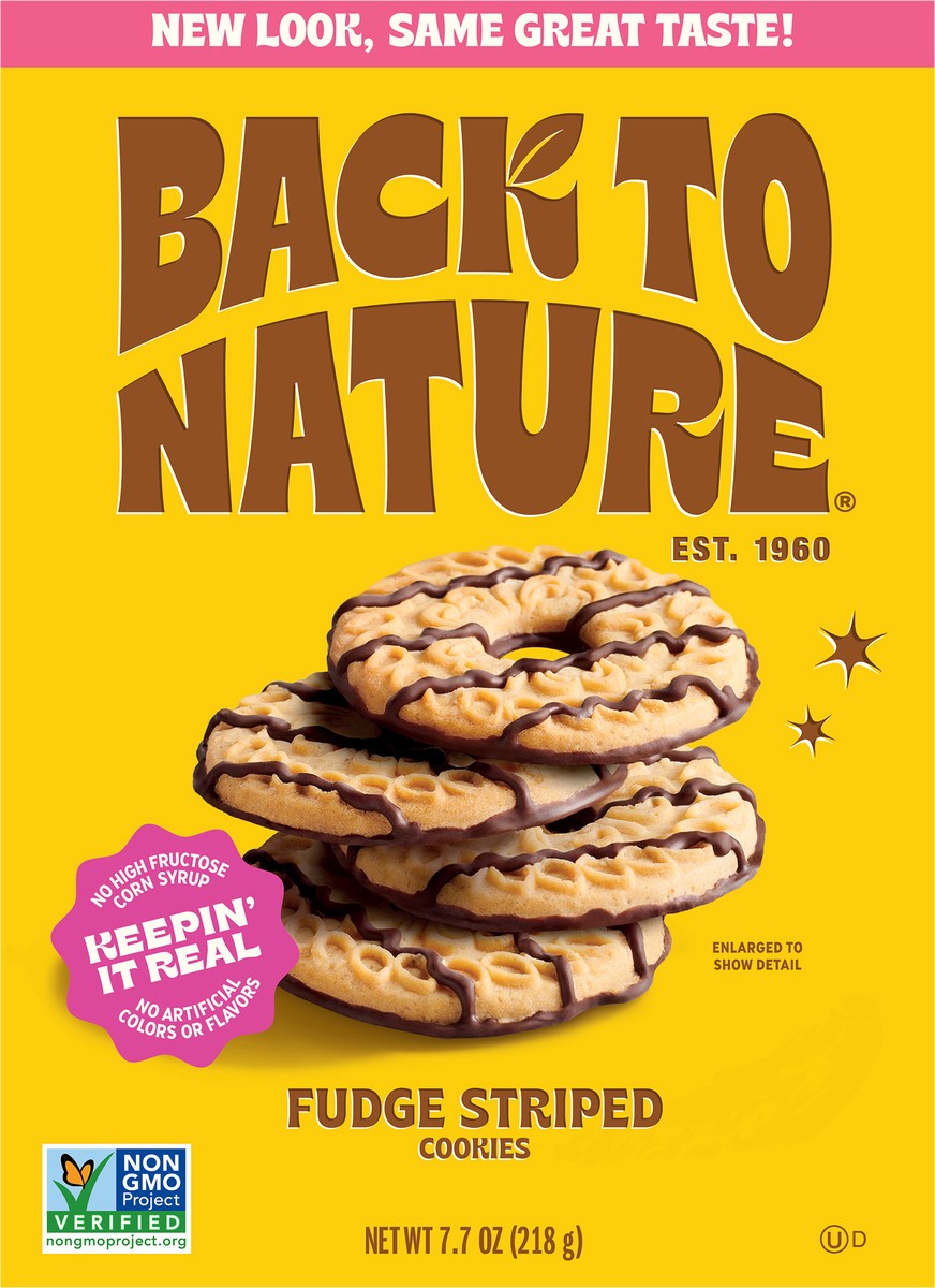 slide 10 of 12, Back To Nature Cookies Fudge Striped, 7.7 oz