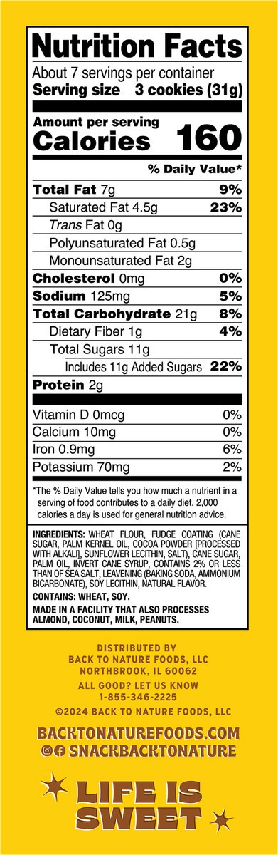 slide 8 of 12, Back To Nature Cookies Fudge Striped, 7.7 oz