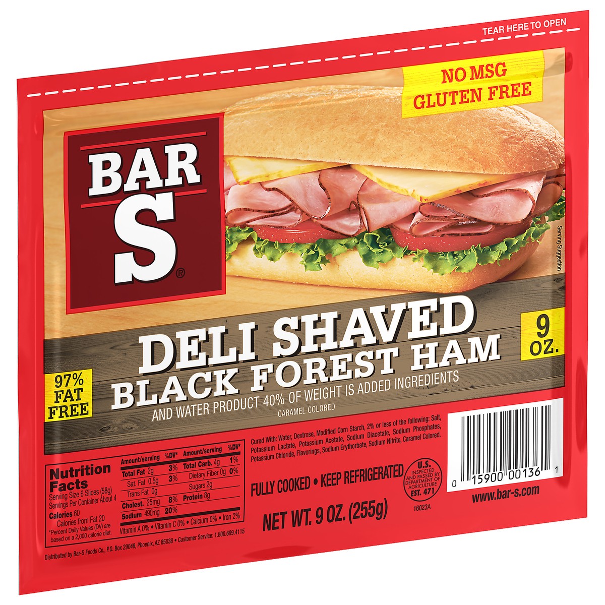 slide 2 of 11, Bar-S Deli Thin Black Forest Ham, 9 oz