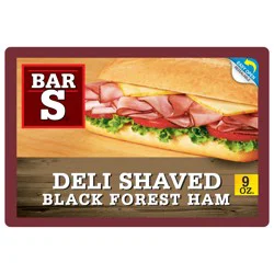 Bar-S Deli Shaved Black Forest Ham, Gluten Free, Sliced Deli Lunch Meat, 9 oz