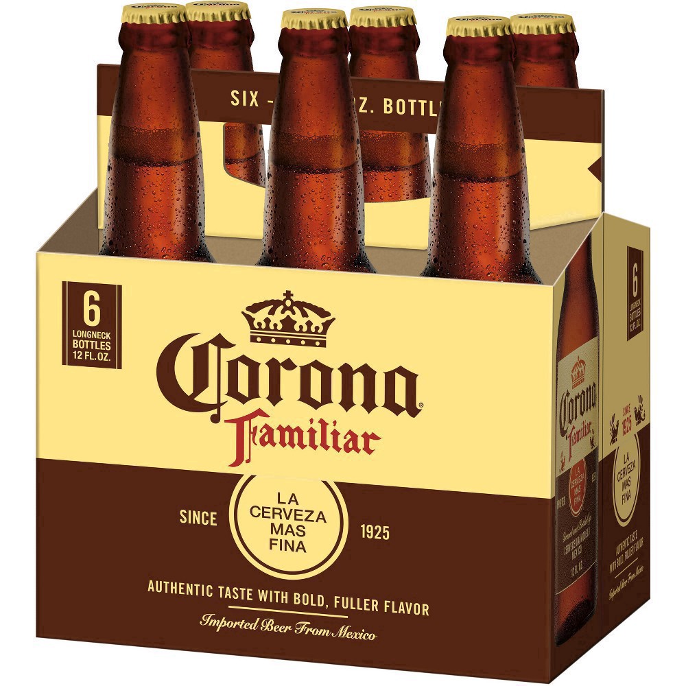 slide 16 of 32, Corona Familiar Mexican Lager Import Beer, 6 pk 12 fl oz Bottles, 4.8% ABV, 72 fl oz