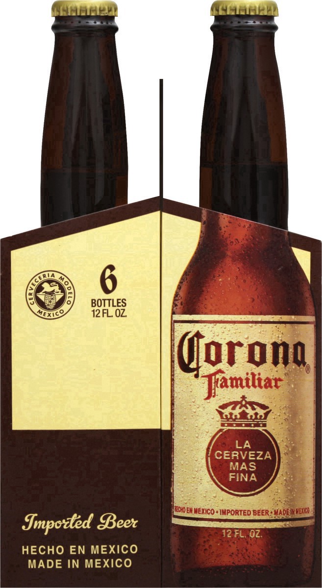 slide 14 of 32, Corona Familiar Mexican Lager Import Beer, 6 pk 12 fl oz Bottles, 4.8% ABV, 72 fl oz