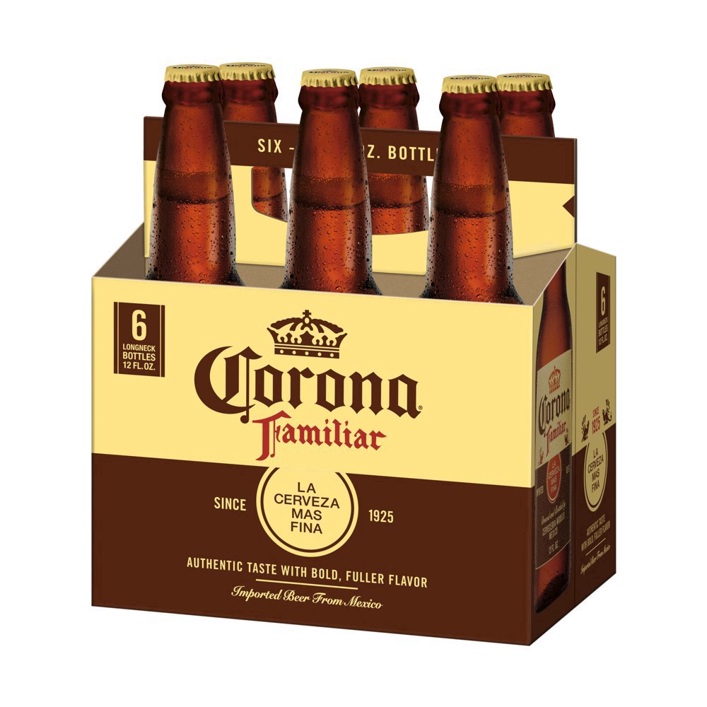 slide 28 of 32, Corona Familiar Mexican Lager Import Beer, 6 pk 12 fl oz Bottles, 4.8% ABV, 72 fl oz