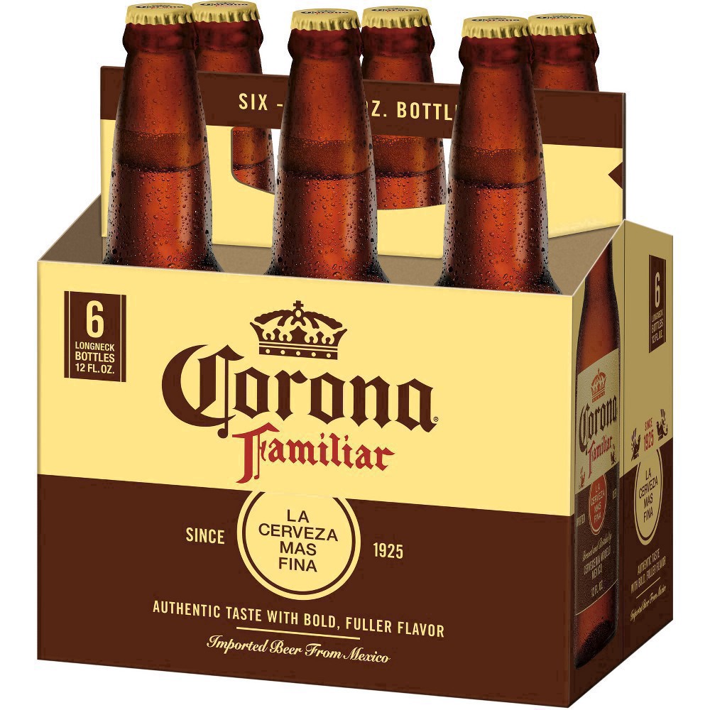 slide 11 of 32, Corona Familiar Mexican Lager Import Beer, 6 pk 12 fl oz Bottles, 4.8% ABV, 72 fl oz