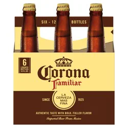 Corona Familiar Mexican Lager Imported Beer, 6 pk 12 fl. oz. Bottles, 4.8% ABV