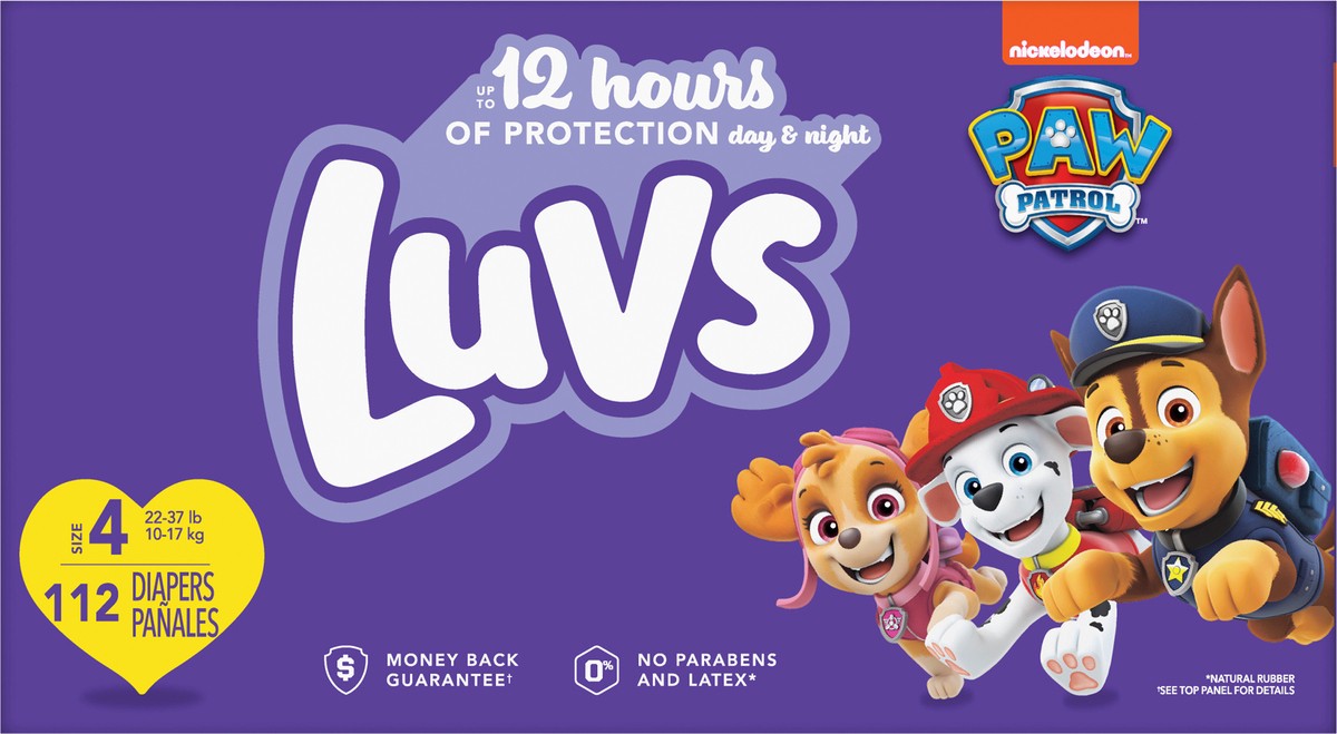 slide 4 of 4, Luvs Diapers Size 4 112 Count, 112 ct