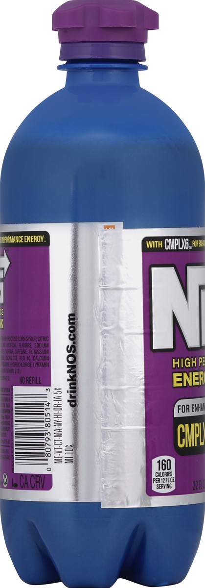 slide 2 of 5, NOS Energy Drink 22 oz, 22 oz