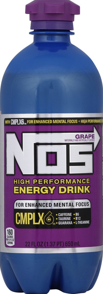 slide 1 of 5, NOS Energy Drink 22 oz, 22 oz