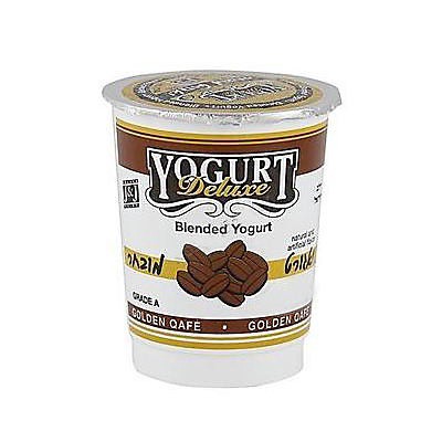 slide 1 of 1, J&J Deluxe Golden Qafe Coffee Yogurt, 6 oz