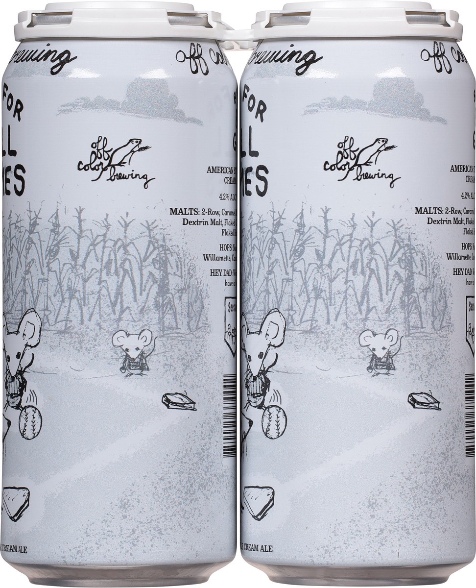 slide 8 of 9, Off Color Brewing, Beer For Ballgames 4Pk, 4 ct; 16 oz
