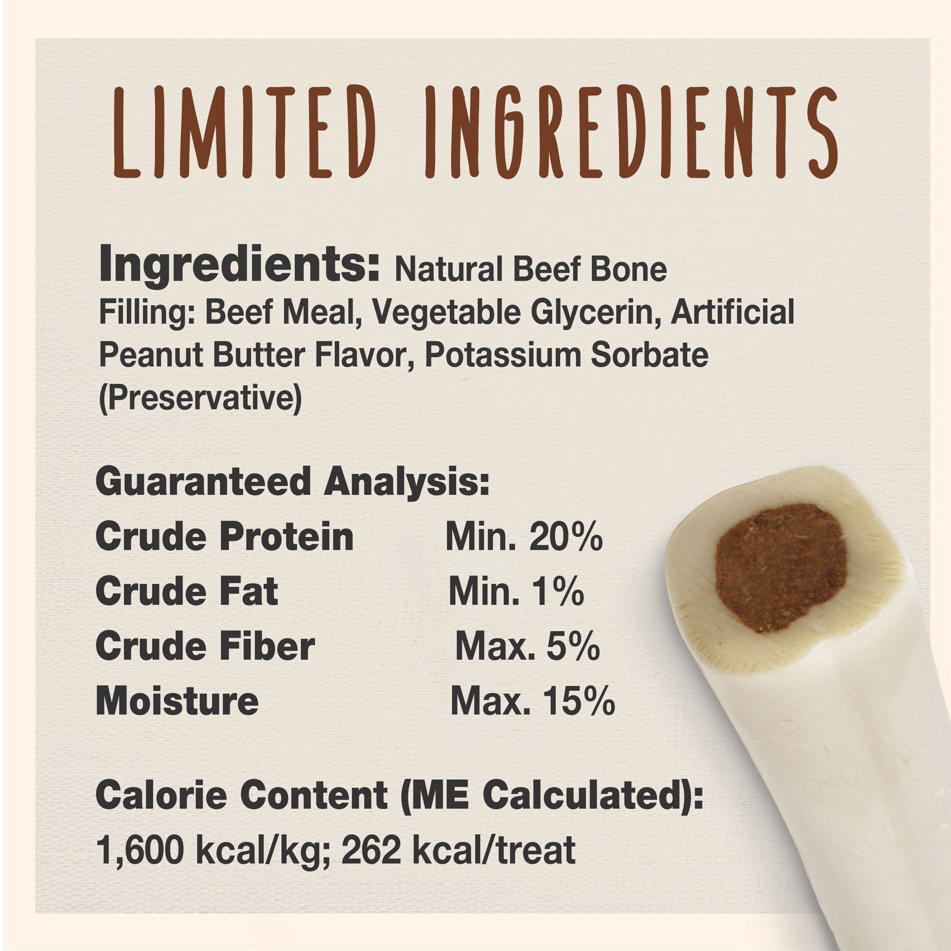 slide 7 of 8, Cadet Junior Stuffed Shin Bones for Dogs Peanut Butter Petite (2 Count), 2 ct