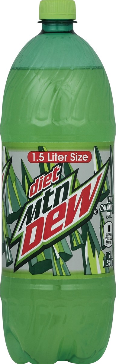 slide 2 of 4, Mountain Dew Diet Mtn Dew Soda Citrus - 1.50 liter, 1.5 liter