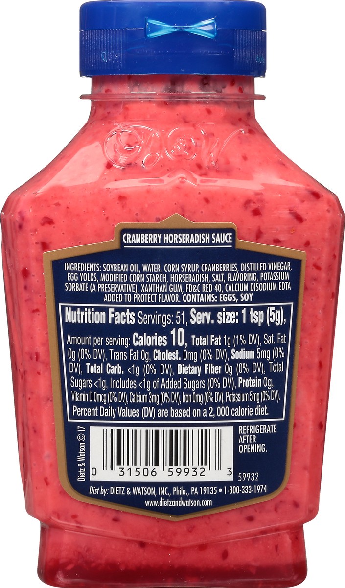 slide 5 of 12, Dietz & Watson Deli Complements Cranberry Horseradish Sauce 9 oz, 9 oz