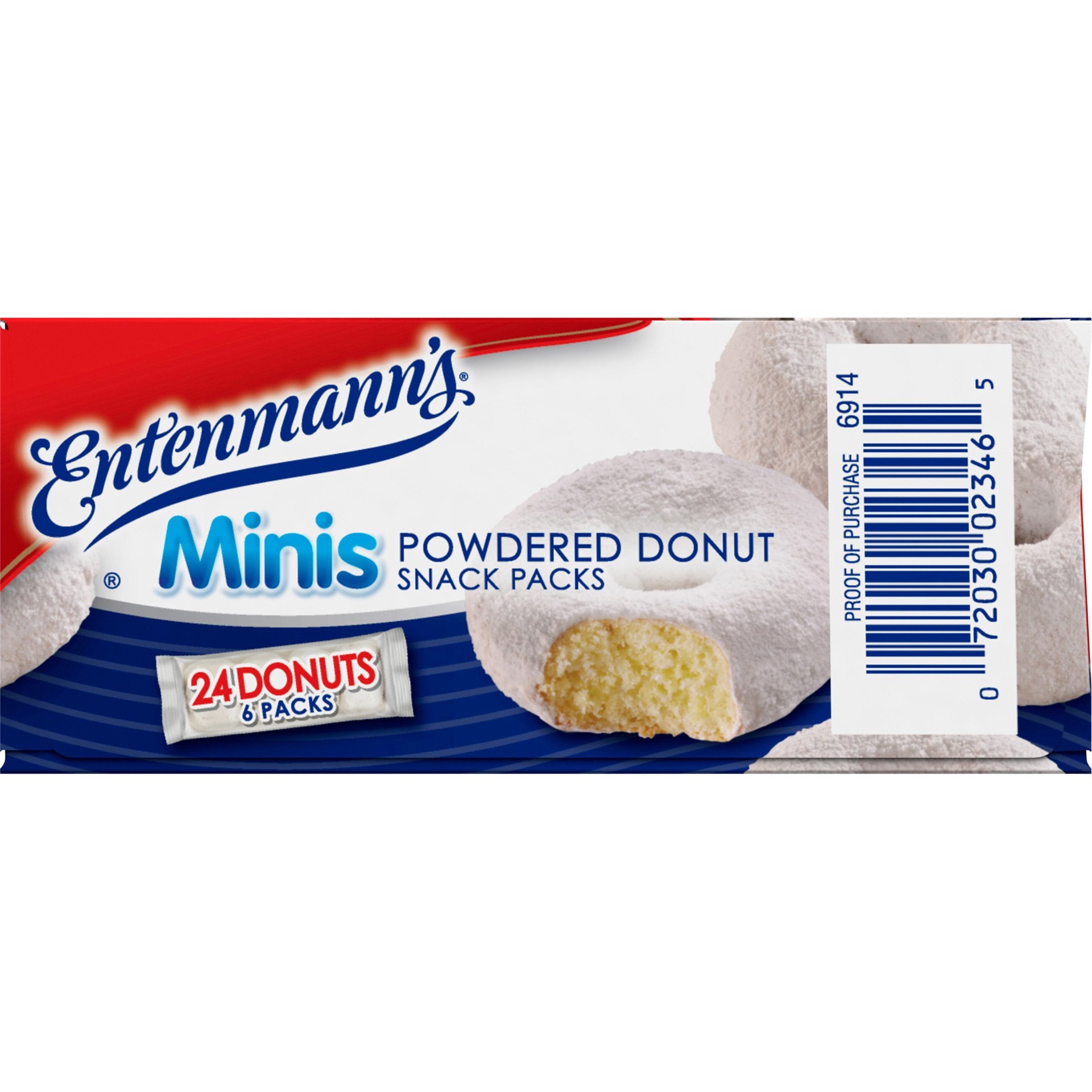 slide 5 of 5, Entenmann's Pop'ettes Powdered Sugar Mini Donuts, 6 packs, 12 oz, 6 ct