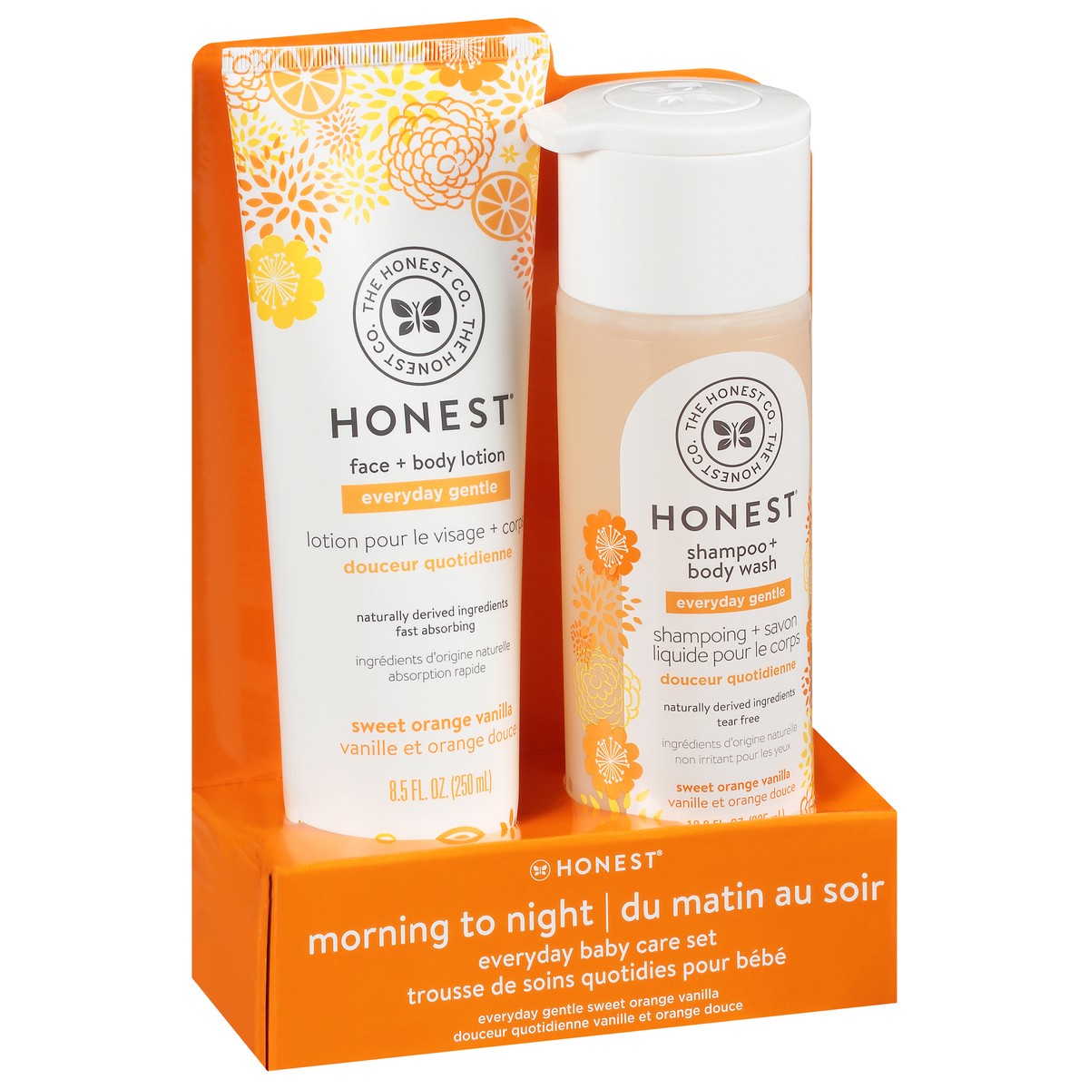 slide 9 of 11, Honest Morning to Night Sweet Orange Vanilla Everyday Baby Care Set 2 pc, 18.5 oz