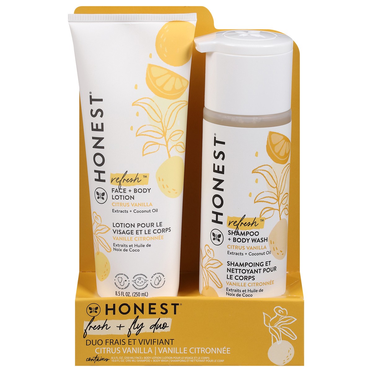 slide 1 of 11, Honest Refresh Citrus Vanilla Fresh + Fly Duo 1 Kit, 18.5 oz