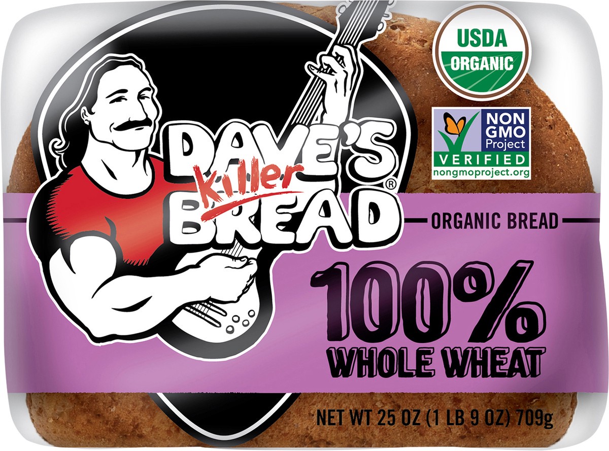 slide 5 of 8, Dave's Killer Bread 100% Whole Wheat Organic, 25 oz